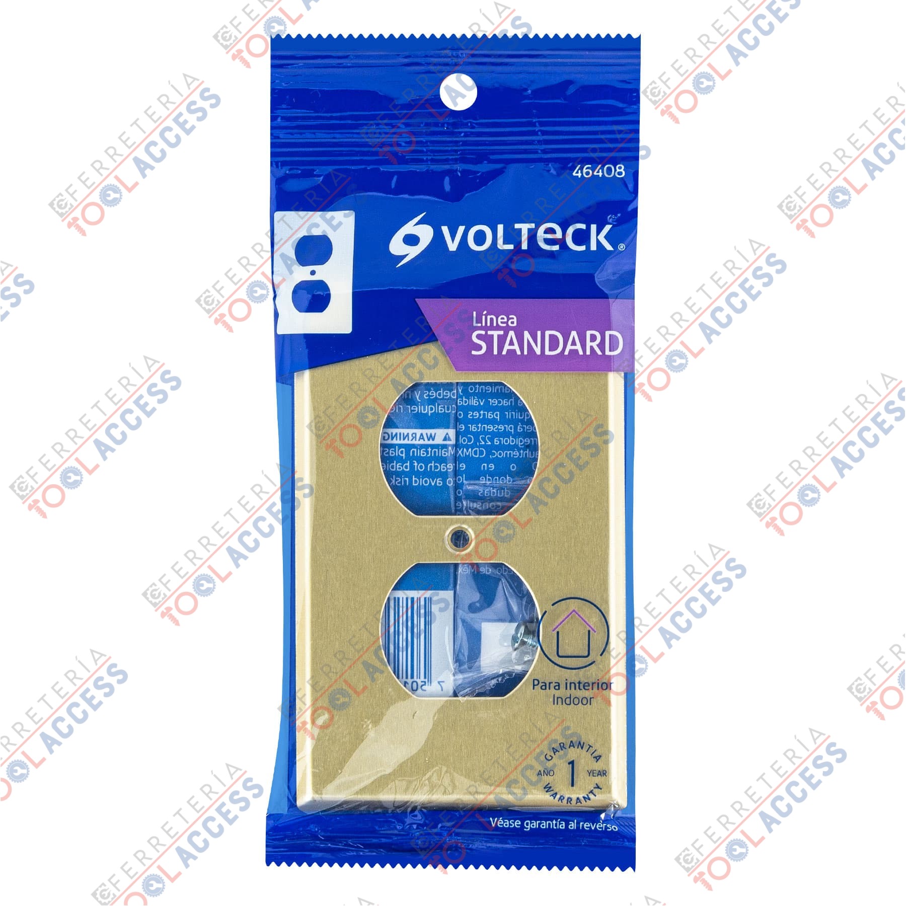 Placa dúplex de aluminio, línea Standard, VOLTECK