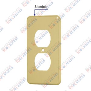 Alternative view of Placa dúplex de aluminio, línea Standard, VOLTECK