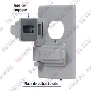 Alternative view of Placa dúplex de policarbonato para intemperie,línea Standard, Volteck