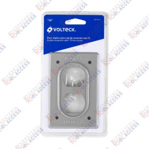 Placa tipo FS, doble, de sobreponer, VOLTECK