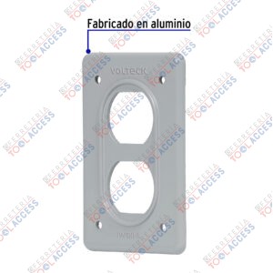 Alternative view of Placa tipo FS, doble, de sobreponer, VOLTECK
