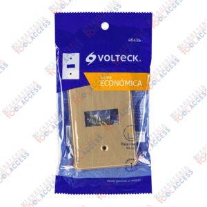 Placa 1 módulo, de aluminio, línea Económica, VOLTECK