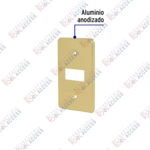 Alternative view of Placa 1 módulo, de aluminio, línea Económica, VOLTECK