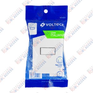 Placa armada 1 interruptor escalera, blanco, línea Italiana,  Volteck