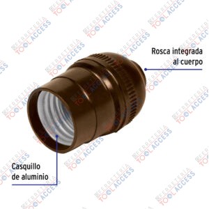 Alternative view of Portalámpara de baquelita, sencillo, VOLTECK