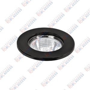 Luminario redondo negro spot fijo, lámpara no incluida, Volteck