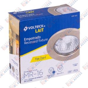 Alternative view of Luminario redondo satín spot fijo, lámpara no incluida, Volteck