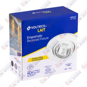 Alternative view of Luminario redondo blanco spot esférico, lámpara no incluida, Volteck