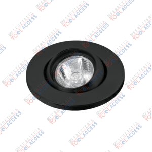 Luminario redondo negro spot esférico, lámpara no incluida, Volteck