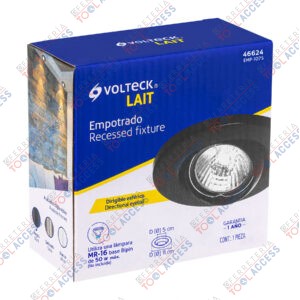 Alternative view of Luminario redondo negro spot esférico, lámpara no incluida, Volteck