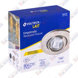 Alternative view of Luminario redondo satín spot esférico, lámpara no incluida, Volteck