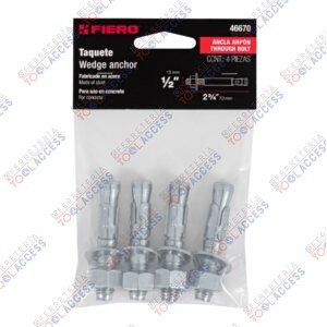 Bolsa con 4 taquetes arpón 1/2" x 2-3/4", FIERO