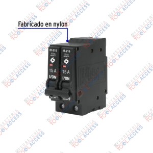 Alternative view of Interruptor de 2 polos 15A, enchufable, VOLTECK