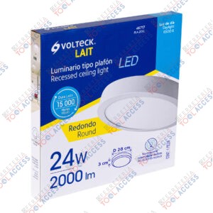 Alternative view of Luminario LED plafón 24W 6500K, redondo, blanco, VOLTECK