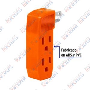 Alternative view of Multicontacto triple aterrizado, tipo "F" reforzado, VOLTECK