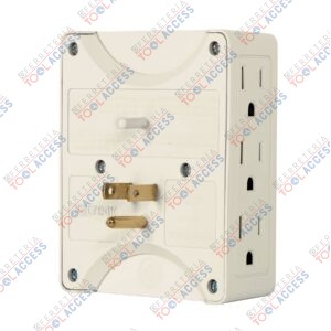 Alternative view of Multicontacto 6 entradas, aterrizado, lateral, VOLTECK