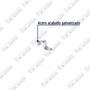 Alternative view of Bolsa c/10 abrazaderas tipo uña 1/2" p/tubo pared delgada, Volteck