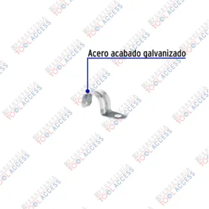 Alternative view of Bolsa c/10 abrazaderas tipo uña 3/4" p/tubo pared delgada, Volteck