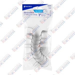 Bolsa c/10 abrazaderas tipo omega 1" p/tubo pared delgada, Volteck