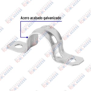 Alternative view of Bolsa c/10 abrazaderas tipo omega 3/8" p/tubo pared delgada, Volteck