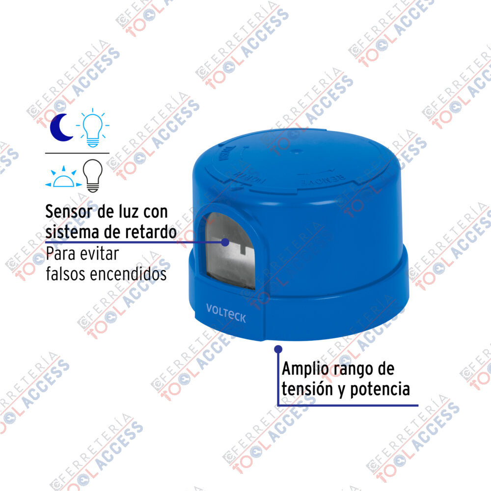 Fotocelda montaje de 1/2 vuelta, tensión 127 - 220 V, Volteck - Imagen 2