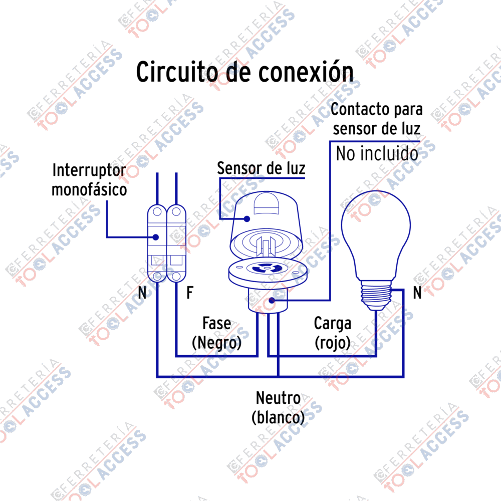 Fotocelda montaje de 1/2 vuelta, tensión 127 - 220 V, Volteck - Imagen 3