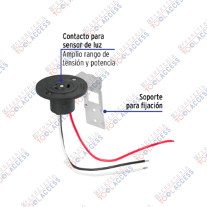 Alternative view of Base p/fotocelda montaje de 1/2 vuelta, tensión 110 - 220 V, Volteck