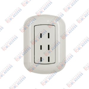 Contacto de sobreponer triple sin tierra, VOLTECK