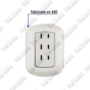 Alternative view of Contacto de sobreponer triple sin tierra, VOLTECK