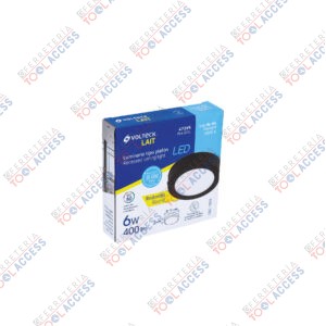 Alternative view of Luminario LED plafón 6W 6500K, redondo, negro, VOLTECK