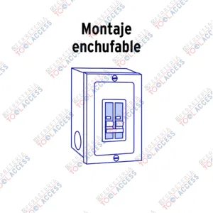 Alternative view of Interruptor de 2 polos 40A, enchufable, VOLTECK