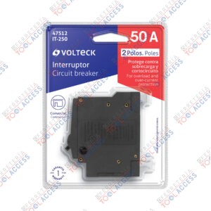 Interruptor de 2 polos 50A, enchufable, VOLTECK