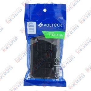 Placa armada 3 interruptores sencillos,negro, línea Italiana, Volteck