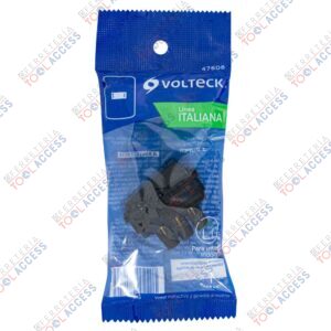 Interruptor de 3 vías, línea Italiana, color negro, VOLTECK