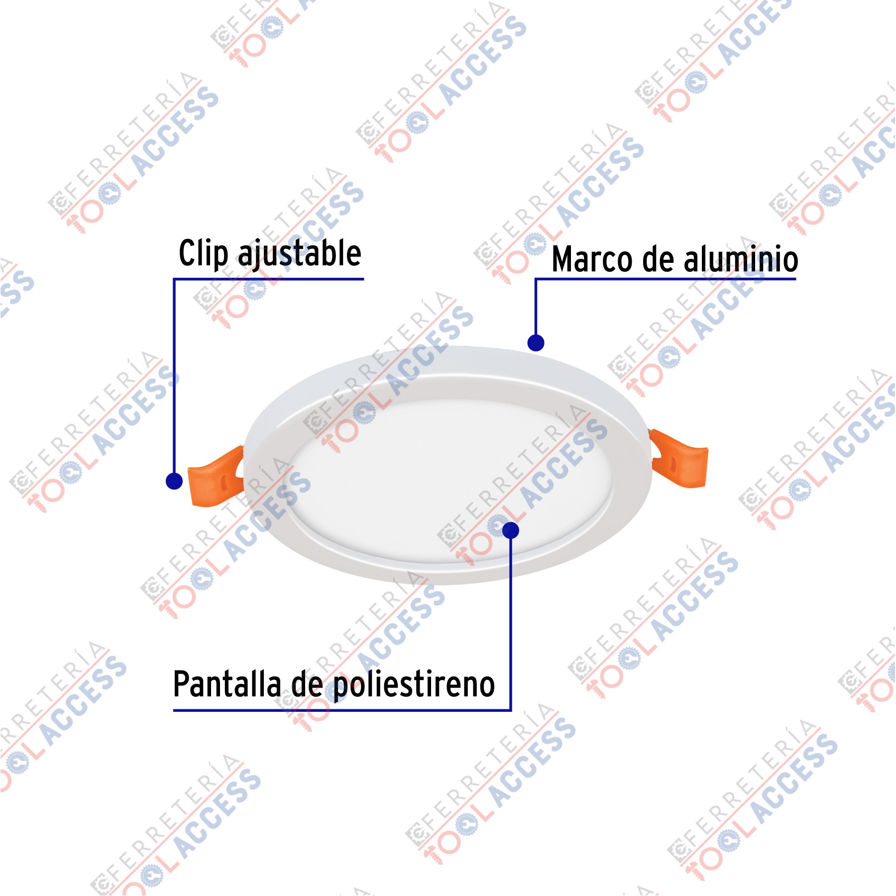 Luminario LED plafón 6W 6500K, ajustable, redondo, VOLTECK - Imagen 3
