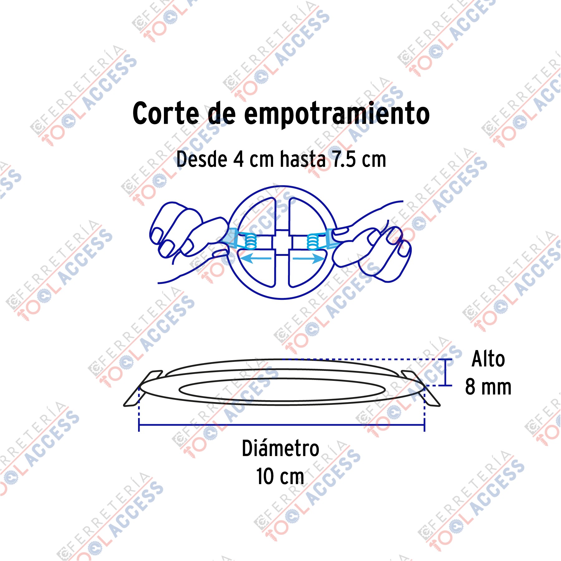 Luminario LED plafón 6W 6500K, ajustable, redondo, VOLTECK - Imagen 4
