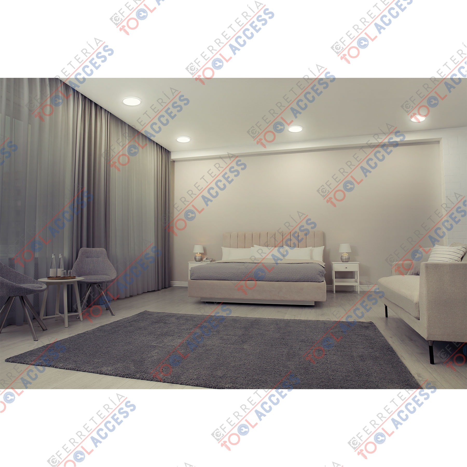 Luminario LED plafón 6W 6500K, ajustable, redondo, VOLTECK - Imagen 6