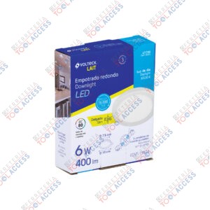 Alternative view of Luminario LED plafón 6W 6500K, ajustable, redondo, VOLTECK