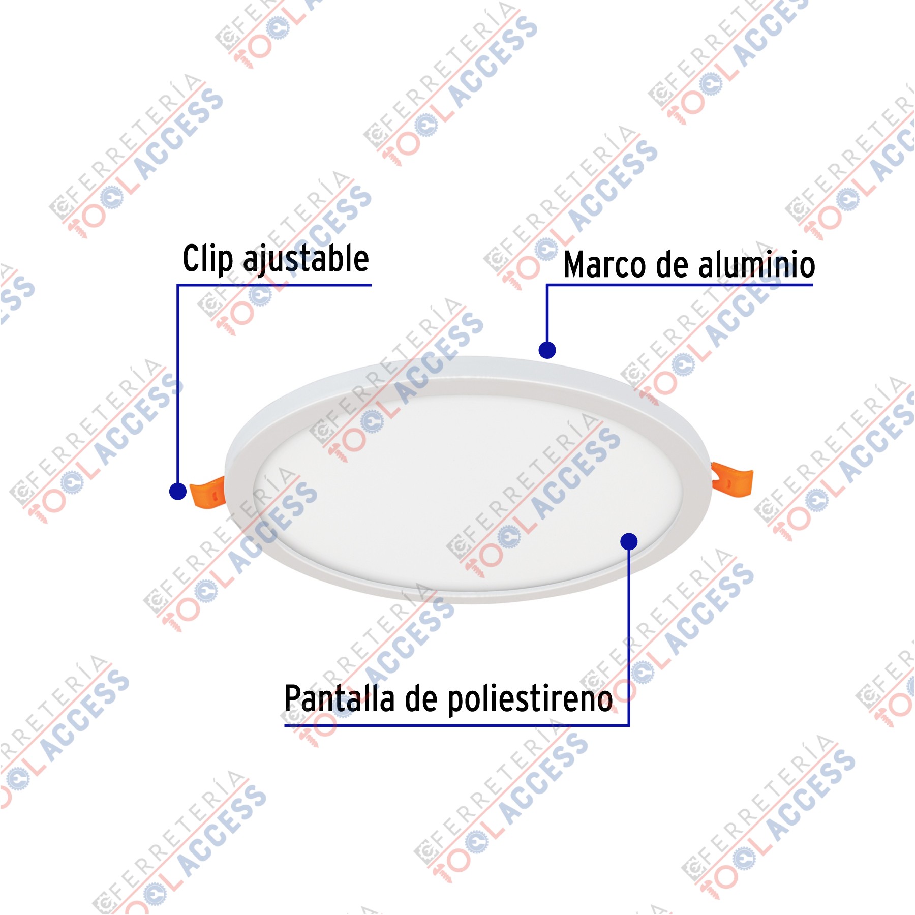 Luminario LED plafón 15W 6500K, ajustable, redondo, VOLTECK - Imagen 2