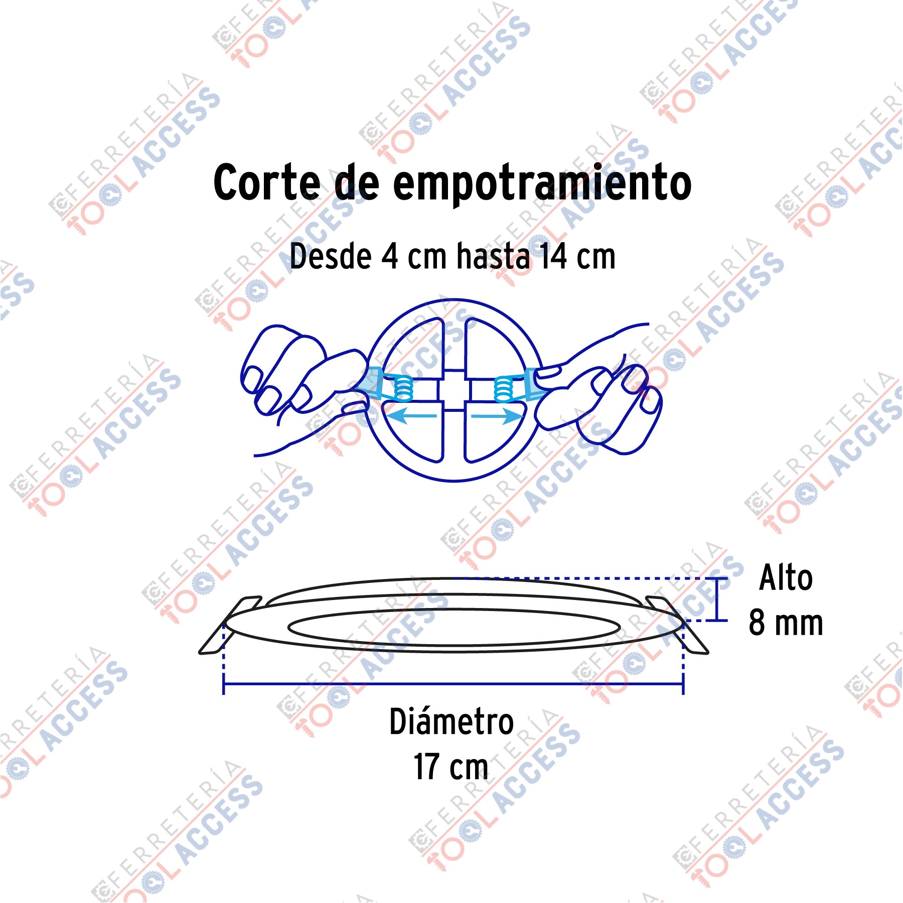 Luminario LED plafón 15W 6500K, ajustable, redondo, VOLTECK - Imagen 3