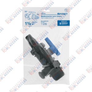 Multiconector polipropileno para tinaco, con válvula, FOSET