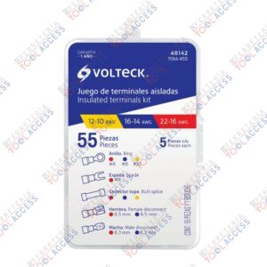 Juego de 55 terminales aisladas para cable, VOLTECK