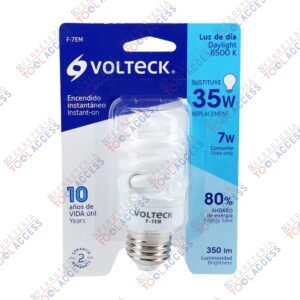 Lámpara espiral mini T2 7 W luz de día en blíster, VOLTECK