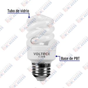 Alternative view of Lámpara espiral mini T2 7 W luz de día en blíster, VOLTECK