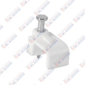 Bolsa con 20 grapas blancas de 6 x 9.5 mm para cable plano