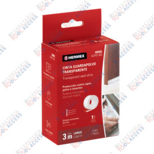 Cinta guardapolvo 3 m x 35 mm, transparente, HERMEX
