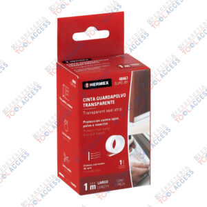 Cinta guardapolvo 1 m x 35 mm, transparente, HERMEX