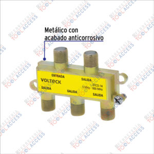 Alternative view of Divisor coaxial de 1 entrada y 4 salidas, VOLTECK