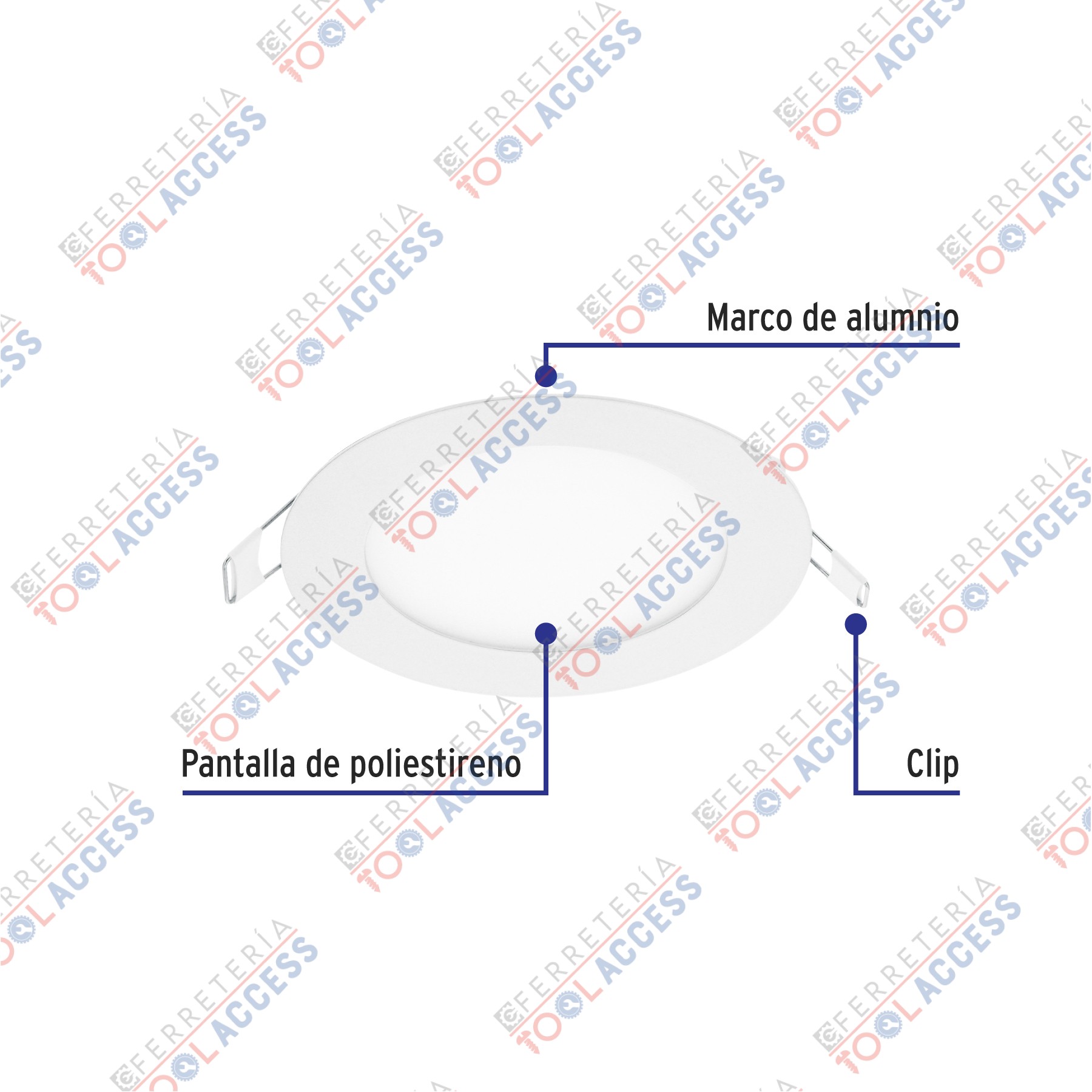 Luminario LED plafón 6W 6500K ultradelgado redondo, VOLTECK - Imagen 3