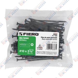 100 pijas 10 x 3-1/2"cabeza plana phillips multiusos, Fiero